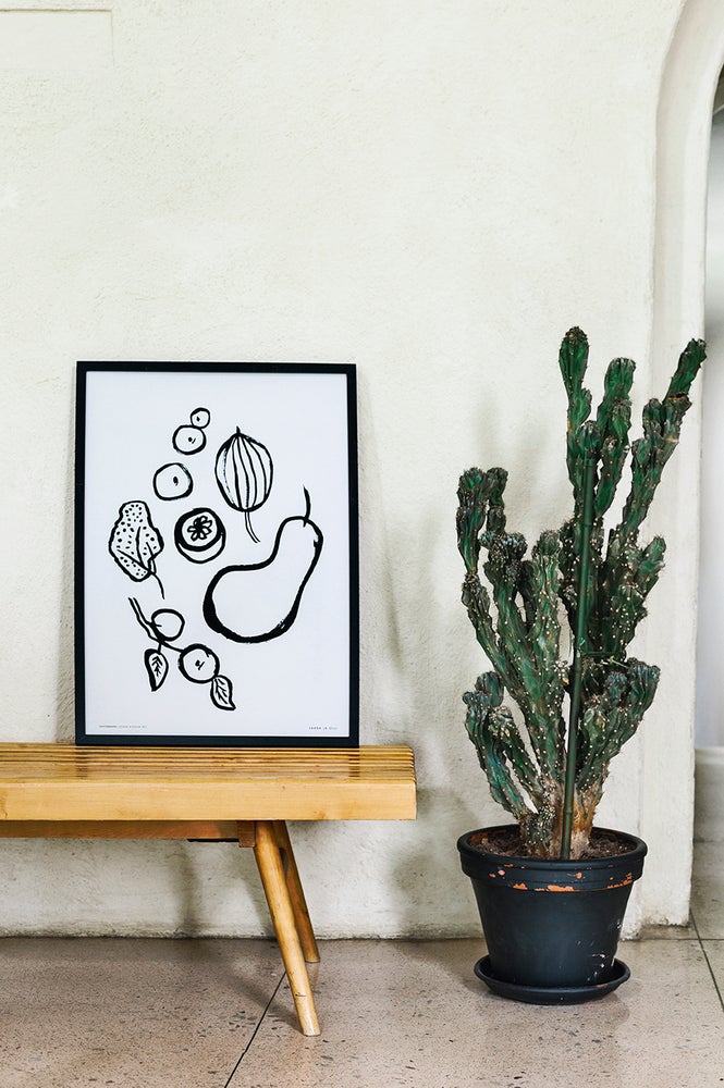 Puutarhassa - juliste