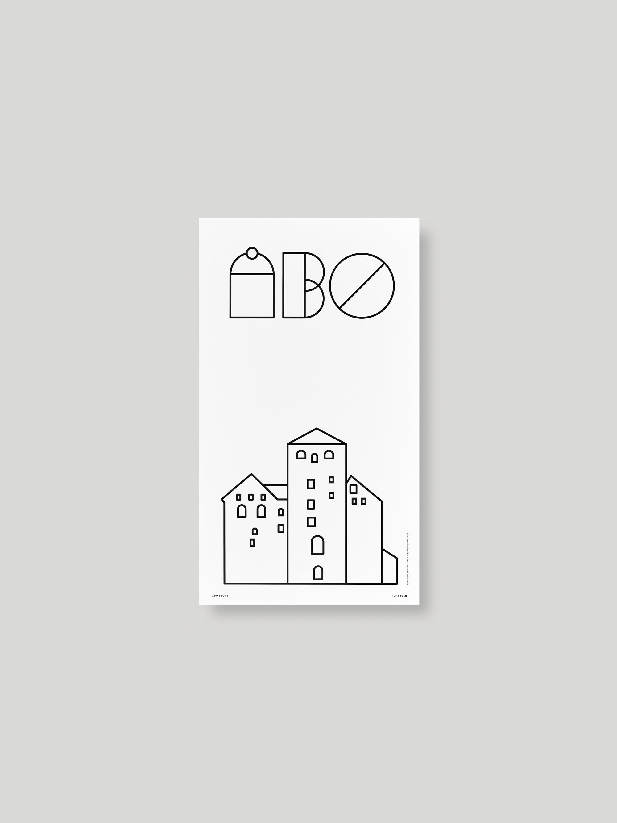 Turun Linna juliste valkoinen