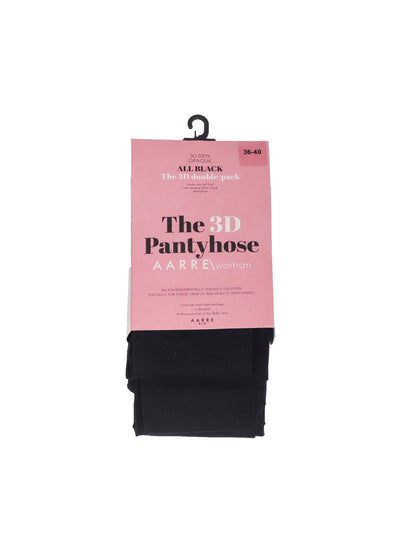 Women's 3D Pantyhose 50den - Black (2 pack)