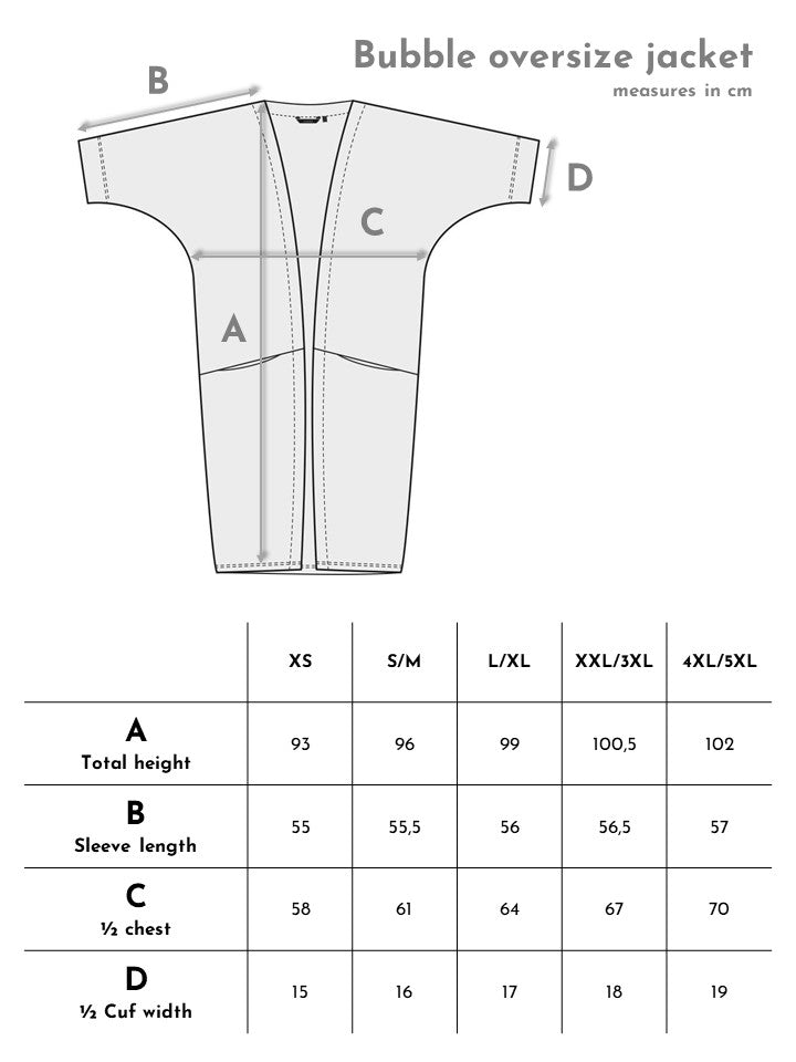 Bubble Oversize Takki - Musta