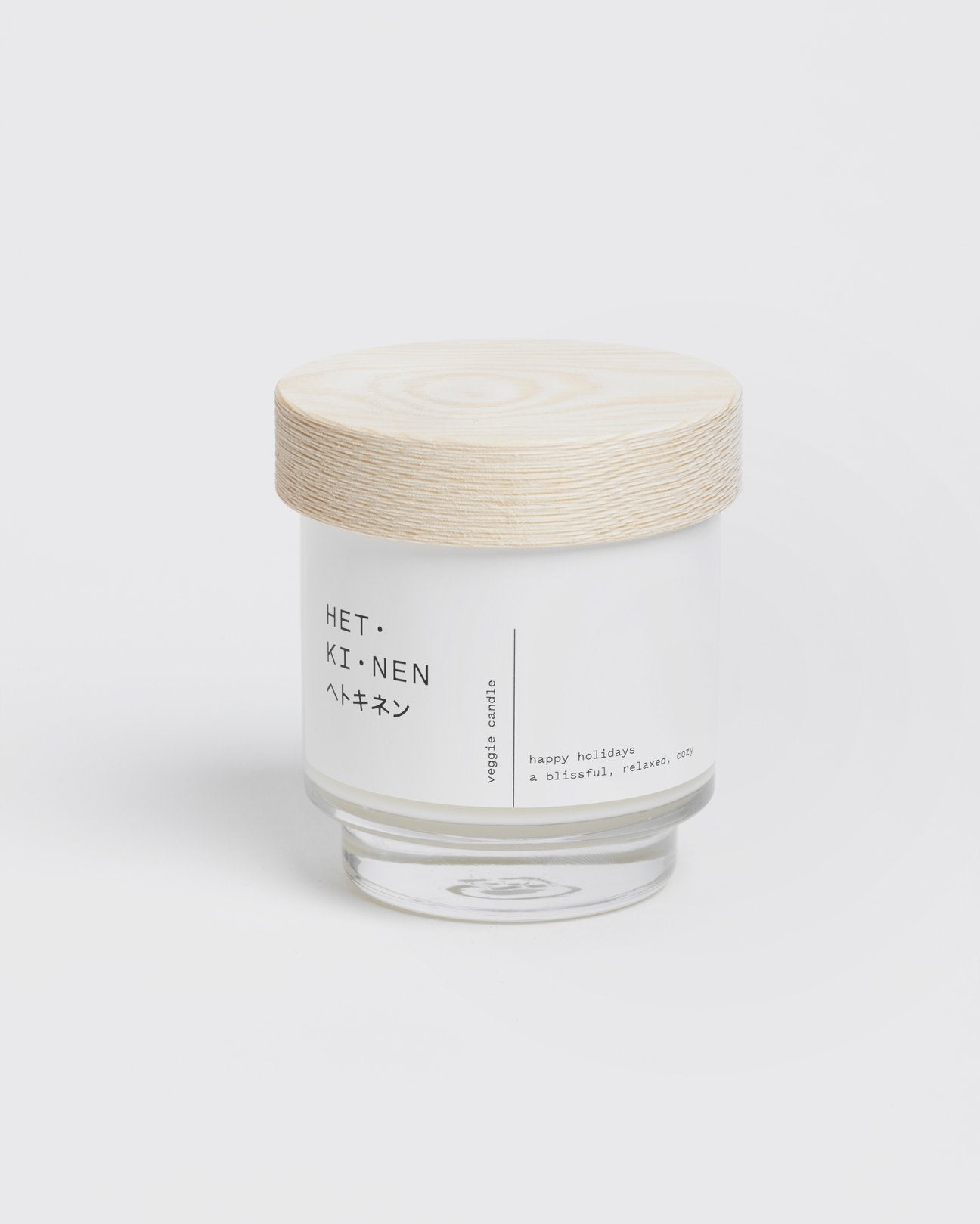 Veggie candle happy holidays round