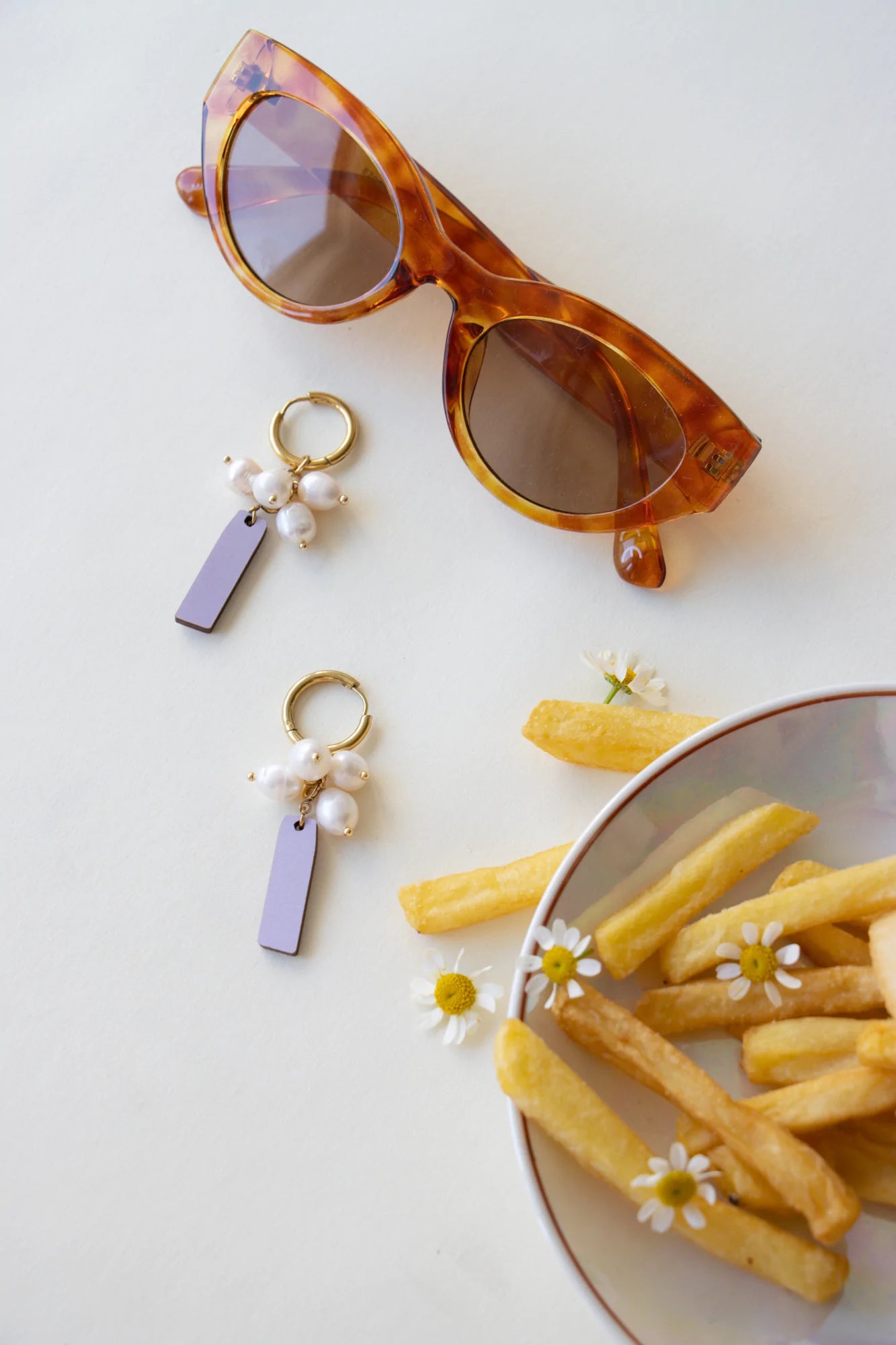 Kippis korvikset - Laventeli-helmi