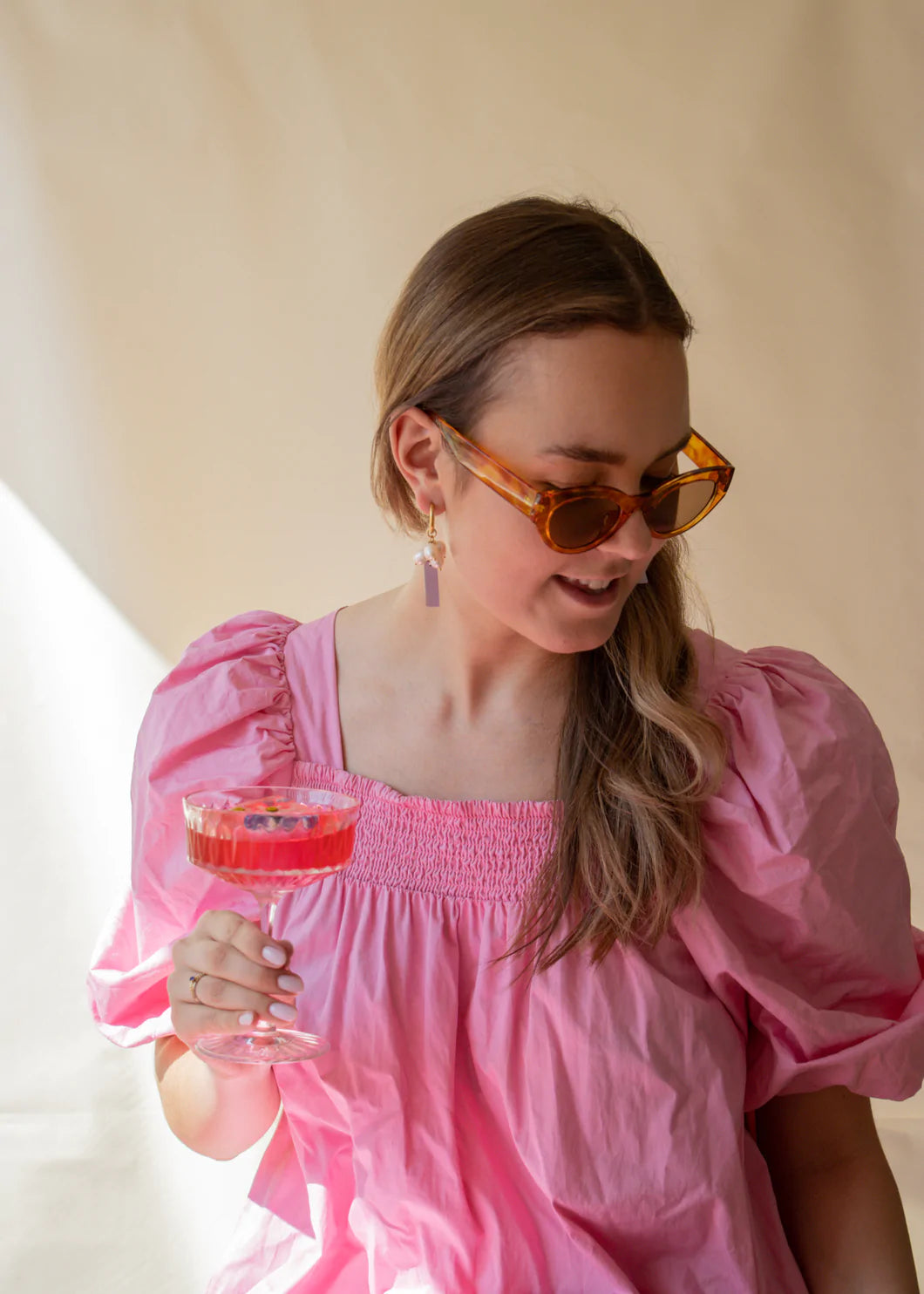 Kippis korvikset - Laventeli-helmi