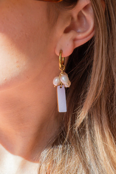 Kippis korvikset - Laventeli-helmi