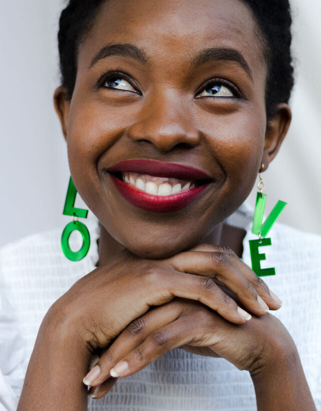 Love korvikset - vihreäpeili