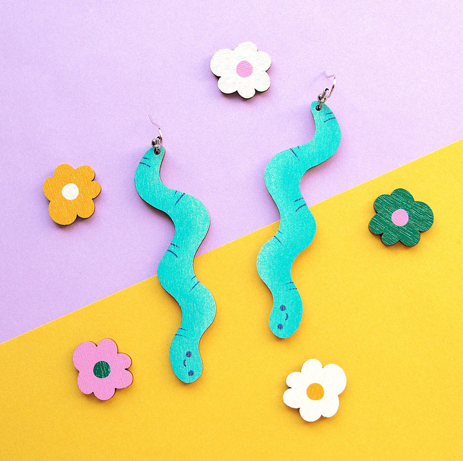 Turkoosit Madot - korvikset