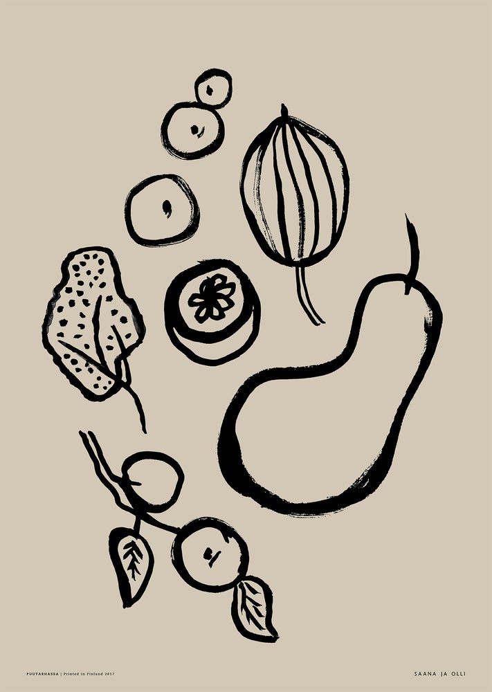 Puutarhassa - juliste