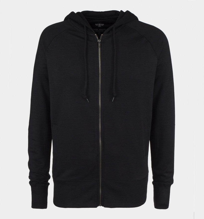Pure Waste Zip Hoodie - Black