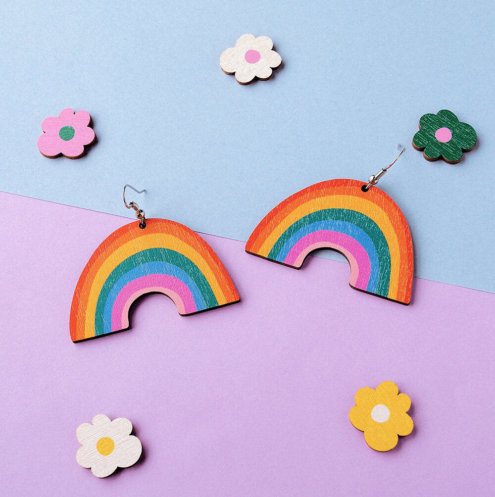 Iso Sateenkaari korvakorut